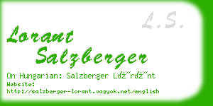 lorant salzberger business card